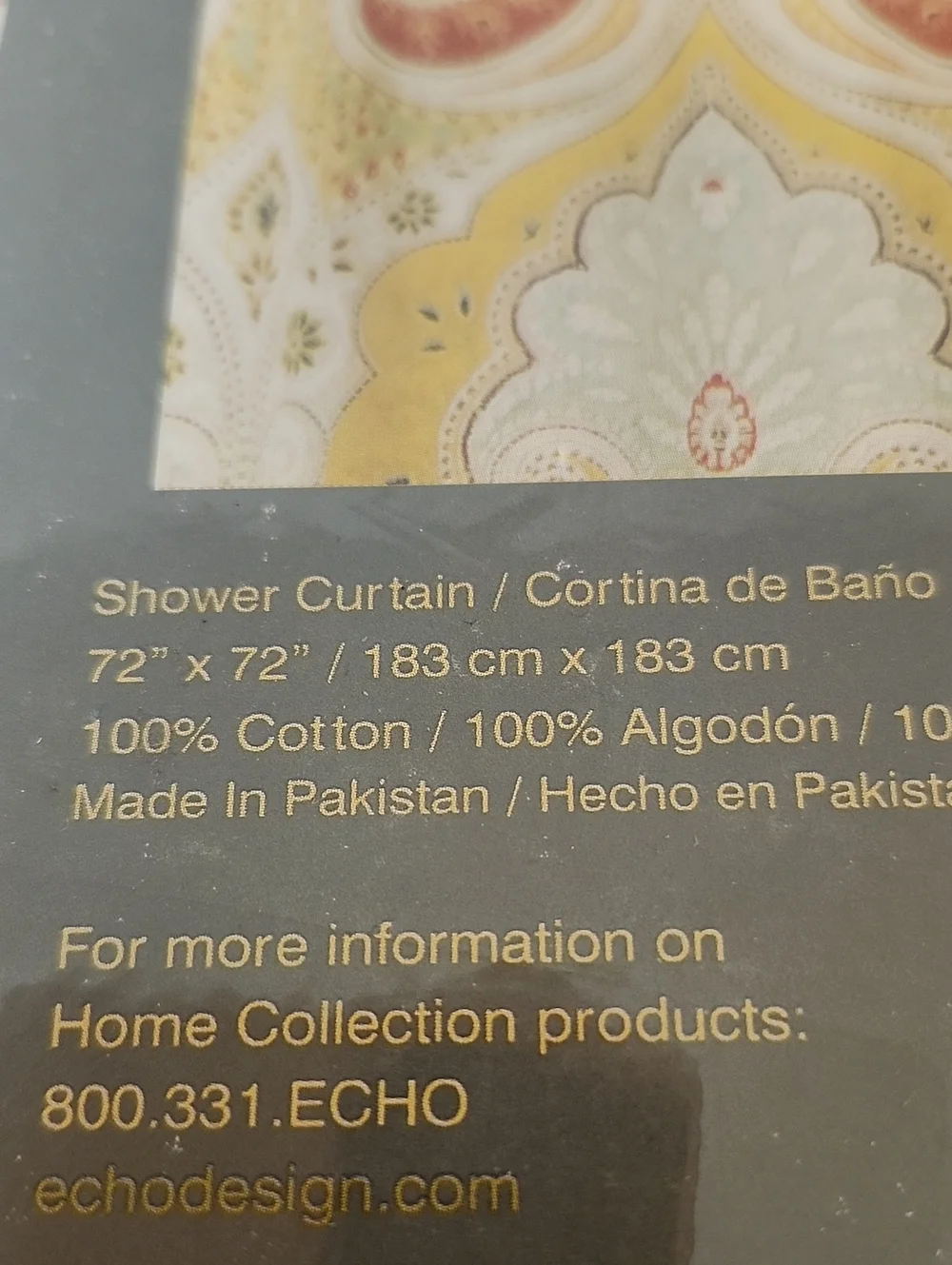 Echo Jaipur Shower Curtain Boho Cotton 72x72